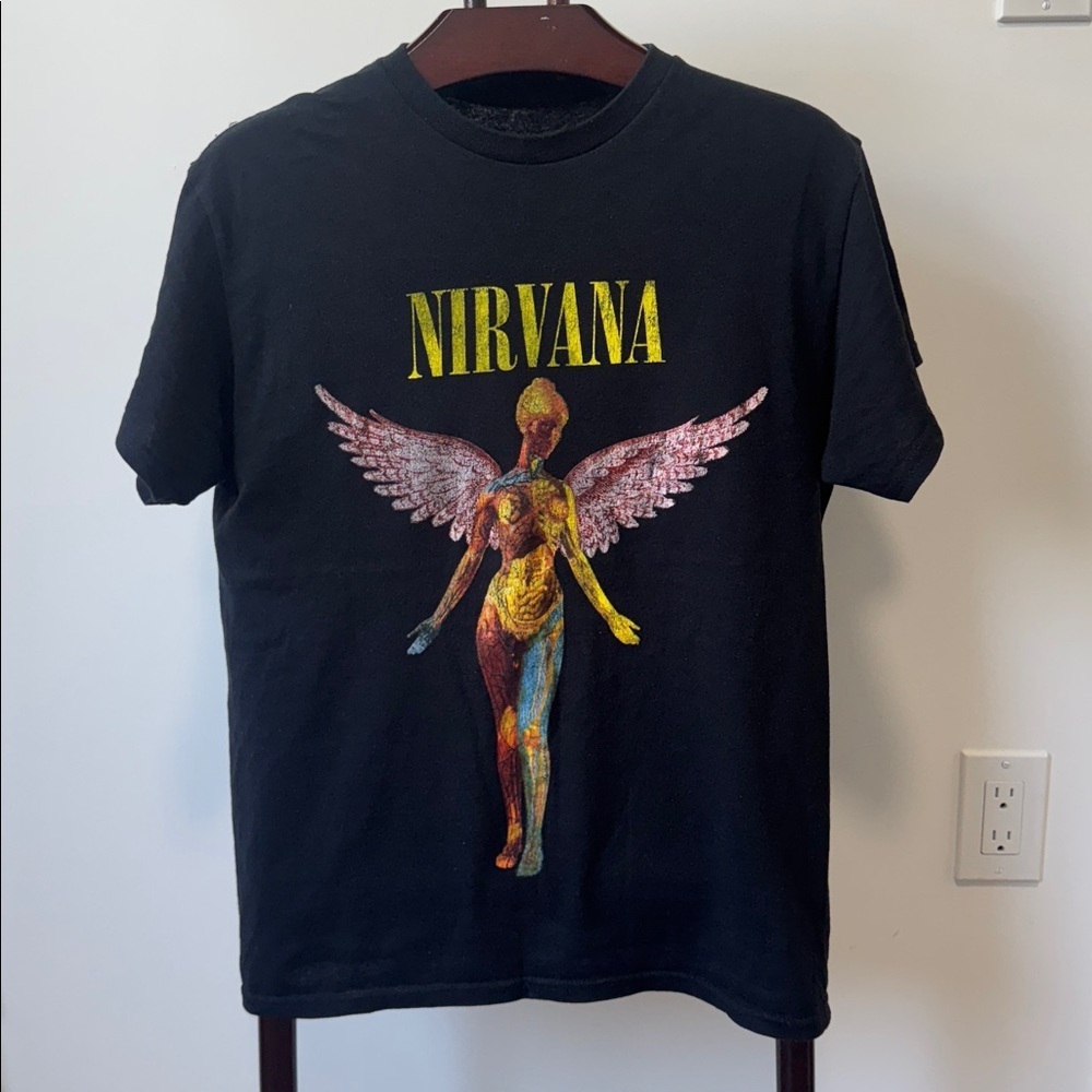 Nirvana Band In Utero Graphic Vintage Tee.   Sz M